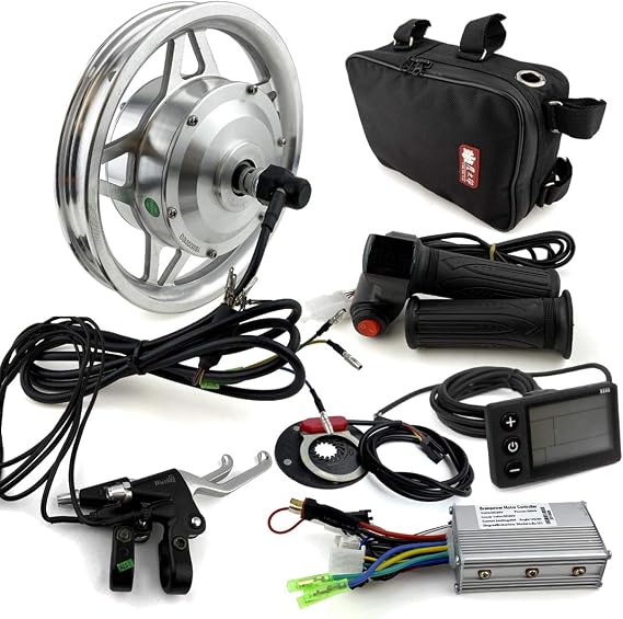 12 inch 250W Brushless Hub Motor Kit with LCD Screen and Throttle Handle for Small Bicycle Front Wheel