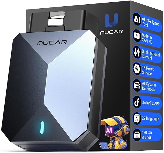 MUCAR BT200 MAX AI OBD2 Scanner, Full System CANFD Diagnostic Tools with 15 Resets, Lifetime Free Update, BI-Directional Control Car Tools