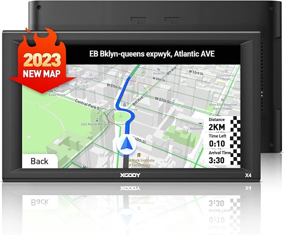 9inch GPS Big Touchscreen Trucking GPS XGODY GPS Navigation for car Navigation 8GB ROM SAT NAV System Navigator Driving Alarm Lifetime Map Updates, GPS Navigation System for Trucks
