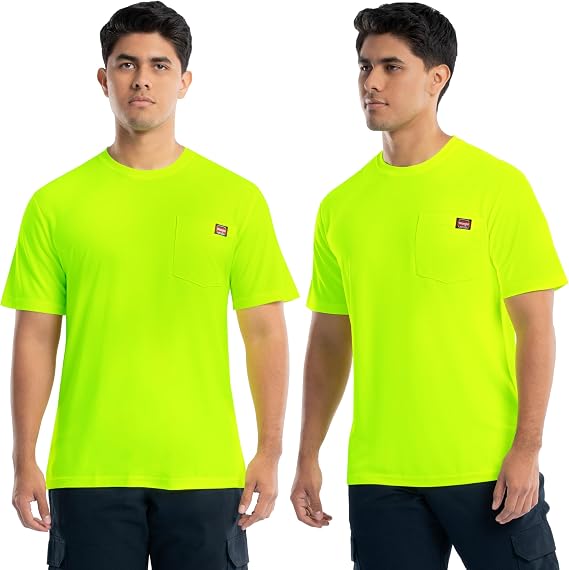 Wrangler Men's Short Sleeve UPF 40 Performance Pocket T-Shirt, 2-Pack