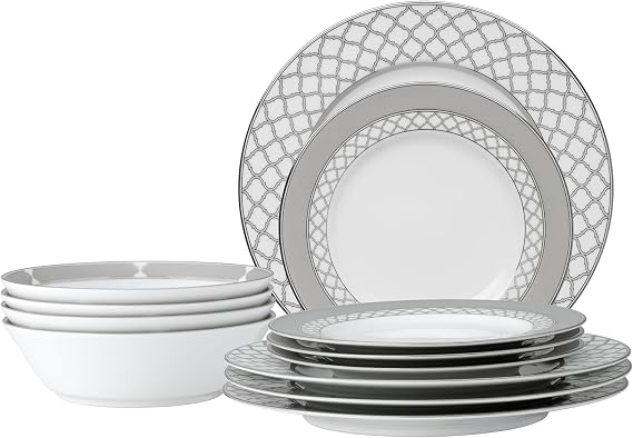 Noritake Eternal Palace 12-Piece Dinnerware Set, Service for 4