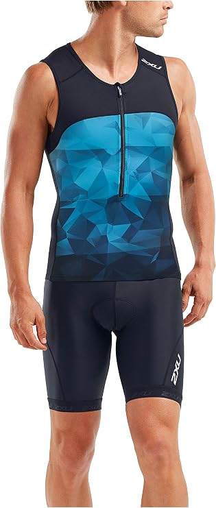 2XU Men's Active Tri Singlet (Midnight, Small)
