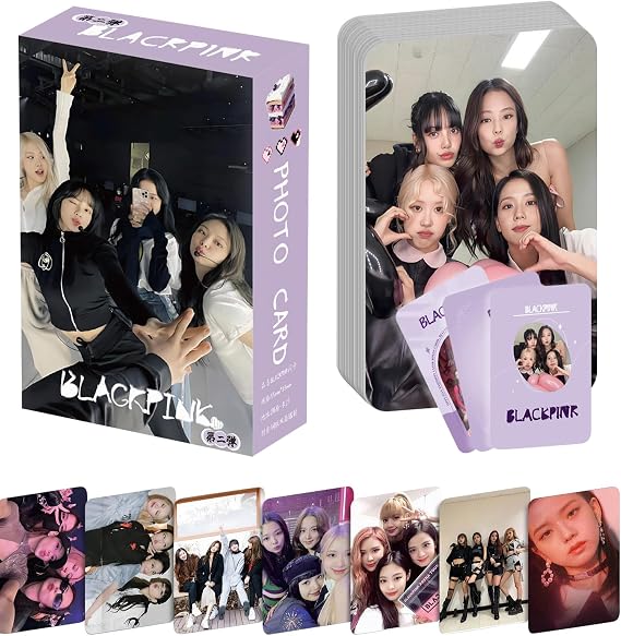 Blackpiin Photocards 55pcs,Blackpinn Merch BP Kkpop Lomo Cards