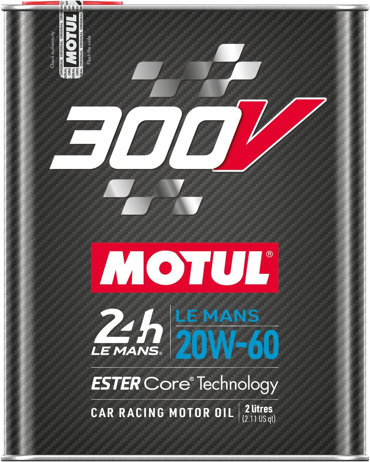 Motul 110824 | Motul 300V Le Mans ESTER Core Technology Car Racing Motor Oil | Viscosity 20W-60, SAE J 300 | 2 Litres