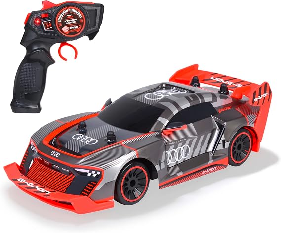 Dickie, 201106011, RC Audi S1 ​​E-Tron Quattro Drift Aracı, 2 Kanal, 2.4 GHz, Turbo, Drift Fonksiyon, Yedek Tekerlekler, USB şarjlı 120 dakika, 20 dakika sürüş, 12 km/s'ye kadar hız, 1:16, 30 cm