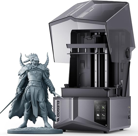 ELEGOO Saturn 4 Ultra Resin 3D Printer 10 Inch 12K Mono LCD 150 mm/h High Speed Printing Intelligent Auto Leveling WiFi Data Transfer Large Print Volume 218.88 x 122.88 x 220 mm³