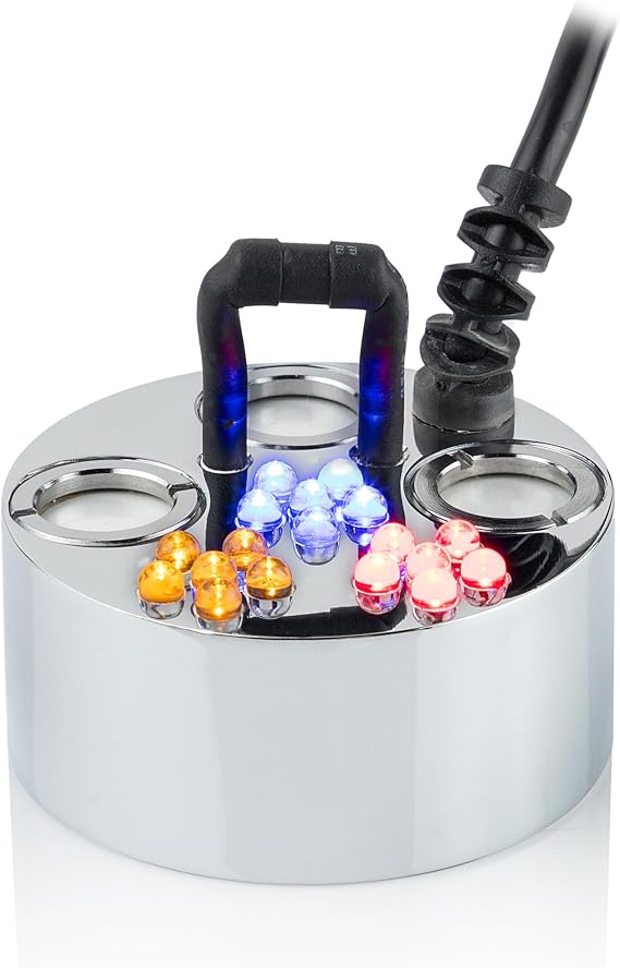 Alpine Corporation Super Pond Fogger with Floating Ring and LED Lights Outdoor Decor Accessory