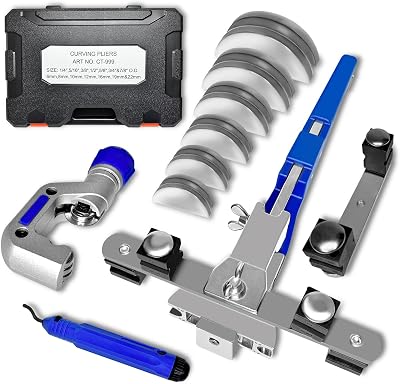 Tube Bender Kit,90° ForwardReverse Pipes Bending Tools for Copper Aluminum Soft Steel Brass 14-78, Used in Hydraulic Systems, Automobile and Refrigerator maintenance, Hvac work