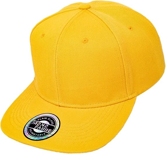 Classic Hip Hop Snapback Flat Bill Plain Hat 6 Panel Blank Hat