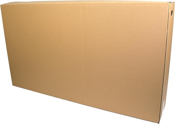 Antalis 145cm Large Cardboard Packing Box With Handles for Moving House | TV & Bike Box, Large Postage Moving Supplies Storage 145x80x27cm | Thin Shipping/Storage Container for Mirrors & Art