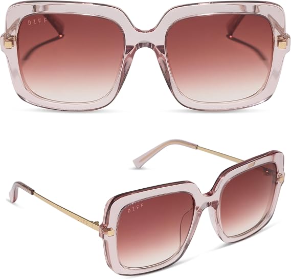 DIFF Sandra Designer Square Sunglasses for Women UV400 Protection