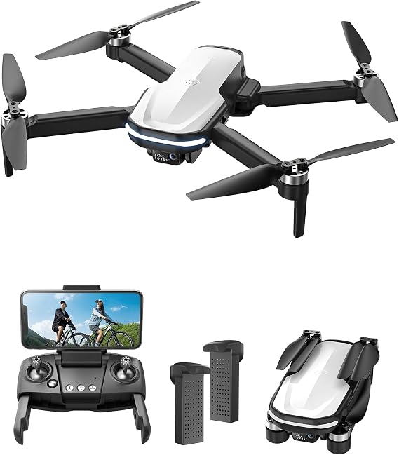 Holy Stone HS280D Small Drone with Camera for Kids, 1080P Camera, Brushless Motor, Outdoor, 2 Batteries, 28 Minutes Flight Time, Foldable, Optical Flow Mode, Trajectory Flight, Altitude Hold, 2.4 GHz