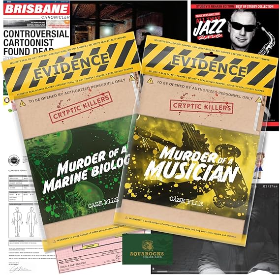 Cryptic Killers Bundle #10 - Unsolved Murder Mystery Game - Cold Case File Investigation - Detective Clues/Evidence - Solve The Crime - Individuals, Date Nights & Party Groups - 2 Pack