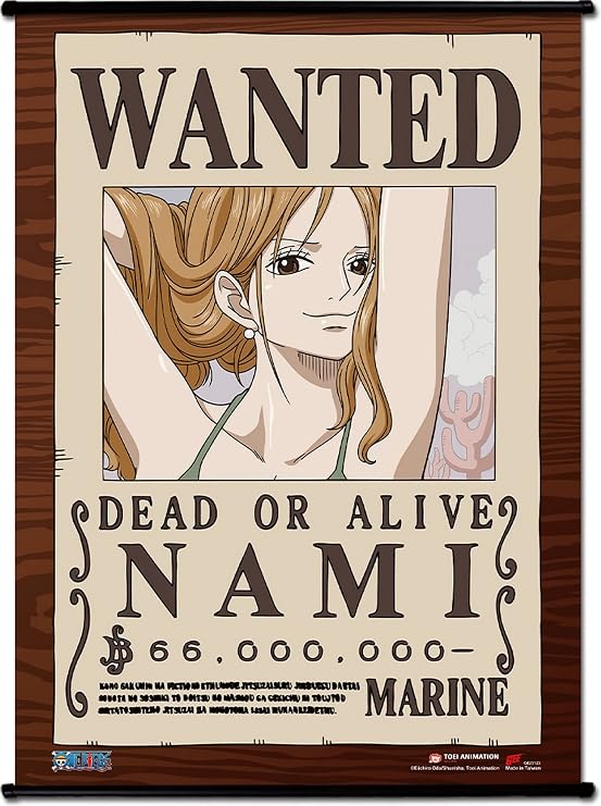One Piece - Wanted Posters Nami Wall Scroll