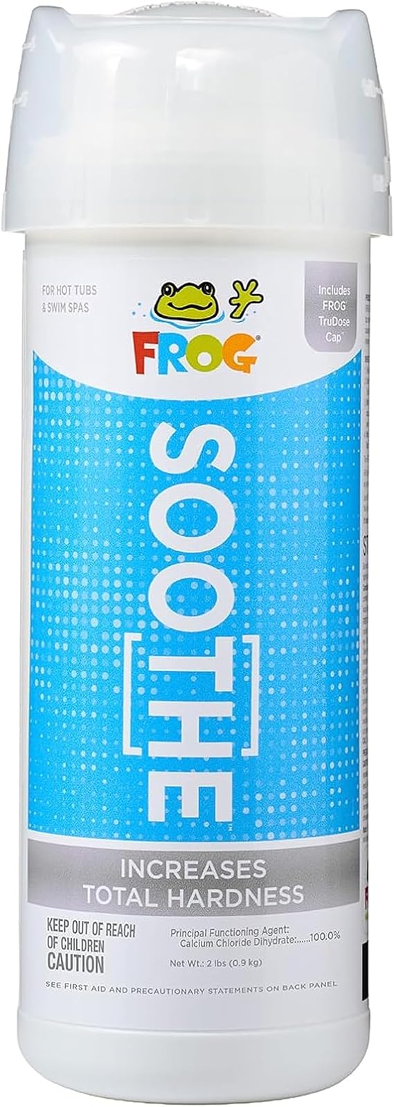 FROG Soothe Calcium Total Hardness Increaser for Hot Tubs and Swim Spas - 2 lb Bottle with TruDose Measuring Cap for Easy Maintenance & Balancing - 1 Pack