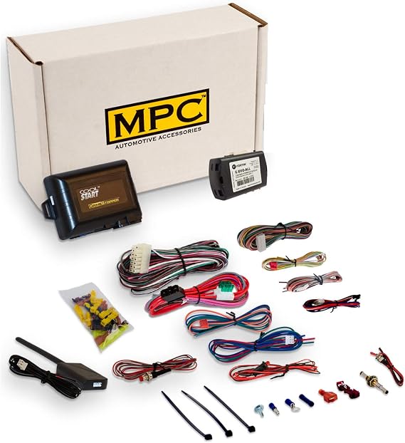 MPC Complete Remote Start Kit with Keyless Entry and Data Module Compatible with Ford E-250 2011-2014 - Includes (2) 4 Button Remotes