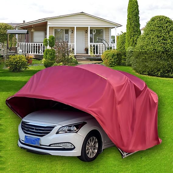 Semi Automatic Car Tent, Retractable and Foldable Mobile Garage, Fully Enclosed Sunshade and Rainproof Car Cover, Outdoor Garage
