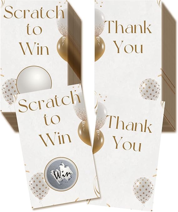 Mr-Label 100 PCS Scratch Off Stickers Cards-DIY Coupon for Business- Scratch to Win Cards Scratch Notes-Blank Gift Certificates for Spa Beauty Makeup