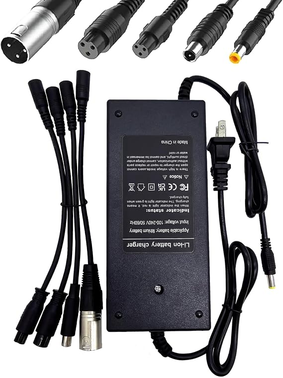 (5 Plugs) 29.4V 2A Charger for 25.2V/24V Battery GoTrax G1 r, Ed.ge, No.va, GKS Pro Plus Lu.mios, FLA.sh, Ho.verfly, Re Mix, SRX A6 Mini,  Chrome, Flu.xx FX3,5.5mm 3-Prong 3-Pin 1-Pin Plug