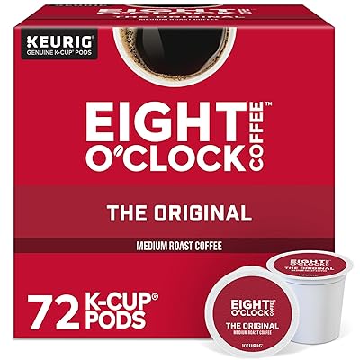 Eight OClock Coffee The Original, Single-Serve Keurig K-Cup Pods, Medium Roast Coffee Pods, 72 Count