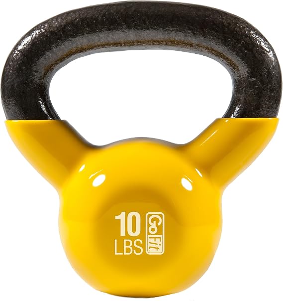 GoFit Premium Vinyl Dipped Kettle Bell with Introductory Training DVD