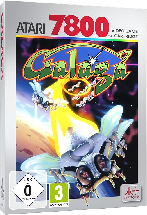 GALAGA (compatible with Atari 2600+, Atari 7800+ and Atari 7800 video game systems)