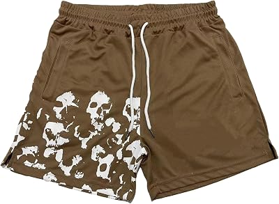 MECH-ENG Mens Graphic Shorts Workout Running Casual Athletic Shorts Mesh Drawstring Retro Shorts