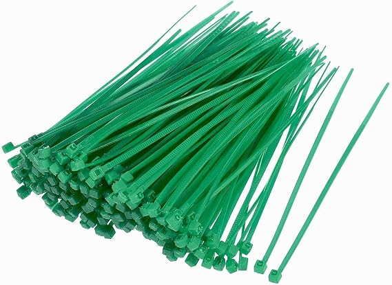 Self Locking Wire Cable Zip Tie 1000 Pcs Fasten Wrap 4inch Nylon(Green)