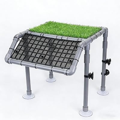 Extra Large Standing Turtle Basking Platform, 13 Width Resting Area, DIY Basking Platform for Aquatic Pets, Turtle Tank Accessories, PVC Pipes and EggCrate