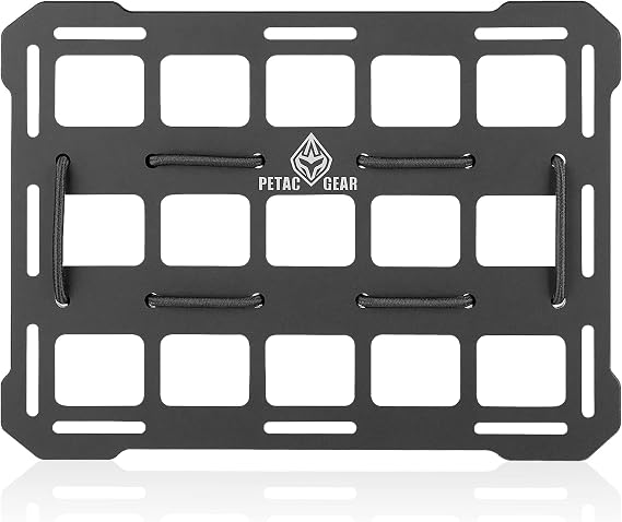 PETAC GEAR Rigid Molle Panel for Vehicles,Car Headrest Organizer, Truck Mount Panels for Tactical Gears (Black)
