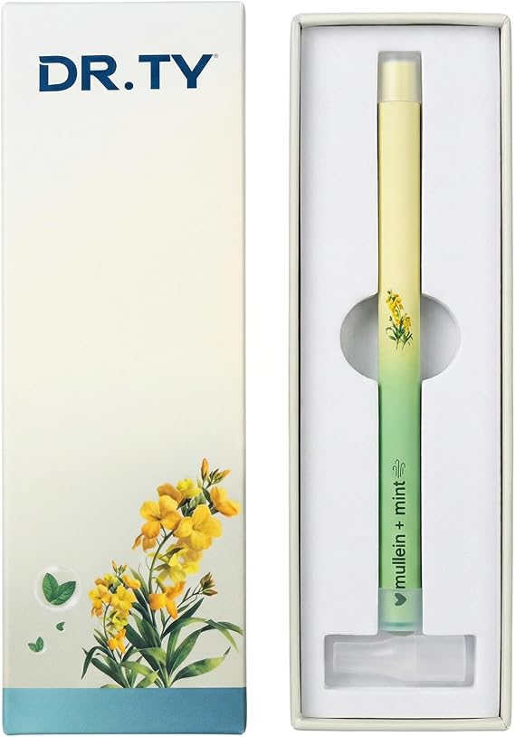 Puffiair Herbal Diffuser Pen, Portable Aromatherapy Inhaler Lavender Mint Guarana Watermelon Extracts, Natural Energy Boost, Sleep Support, Relaxation, Respiratory Comfort & Oral Freshening (Mint)