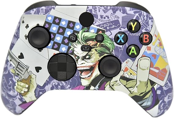 Hand Airbrushed Fade Custom Controller Compatible with Xbox Series X/S & Xbox One (Series X/S Crazy Cards)