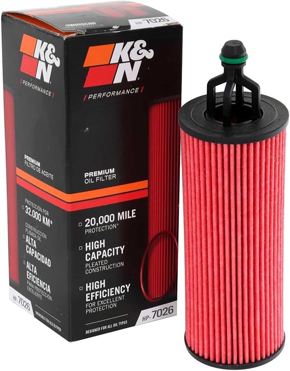 K&N Oil Filter: 20,000 Mile Engine Protection, High Efficiency, HP-7026