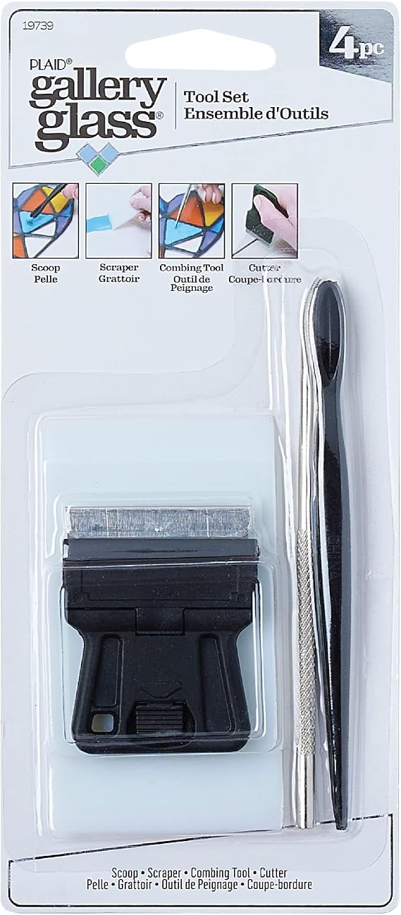 Gallery Glass Stained Glass Tool Set, 4 Piece Tool Set Perfect for Stained Glass DIY Arts and Crafts, 19739