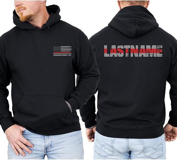 Custom Fire Department Hoodie Firefighter Gifts for Men and Women Firefighter Hoodie Personalized Fireman Gifts with Custom Name