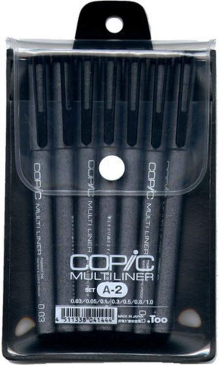 Copic Black Multiliner Set A-2 (Set of 7)
