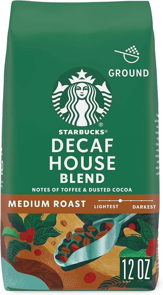 Starbucks Caffeinated House Blend Coffee, Ground Coffee, 12.5 oz 340 g, Staffa