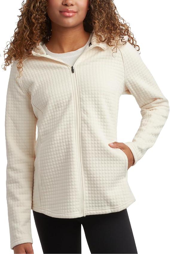 Spyder Womens Fleece Sweatshirt - UPF 30+ Wind Resistant Full Zip Cozy Hood