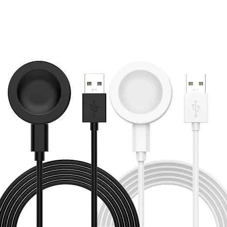 FitTurn Charger Compatible with Huawei Watch D2, GT5, GT5 PRO Charger Charging Seated Replacement USB Charger Adapter Charge Cord Charging Cable Clip -Black,White