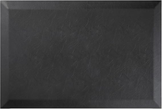 Deflecto Anti-Fatigue Mat, Standing Floor Mat, Rectangle, Beveled Edge, 18" x 24", Black (AFP1824)