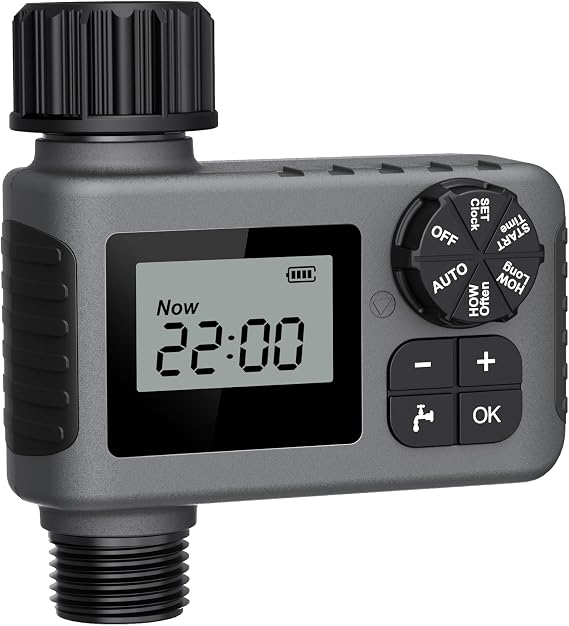 Insoma Hose Timer, Programmable Water Timer for Garden Hose with Rain Delay/Manual/Automatic Irrigation System, Outdoor Sprinkler Timers for Lawn Yard
