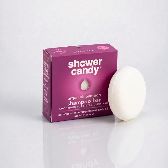 Argan Oil Bamboo Shampoo Bar - Free of Parabens, Pthalates and SLS - Made in USA - 2.1 oz.