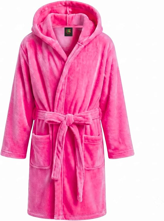 Just Love Hooded Plush Fleece Robe for Girls