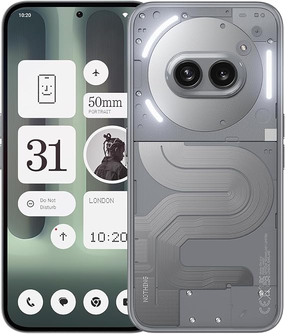 Nothing Phone (2a) Plus 12+256GB - Unlocked mobile phone with 50 MP front camera, 50W Fast Charging OS 2.6 - Grey