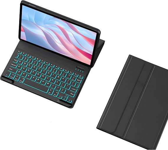 Keyboard Case for Honor Pad X9 11.5 Inch 2023, Detachable Backlit Keyboard with Protective Cover,Black