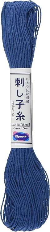 Olympus Sashiko 20m Skein Blue thread