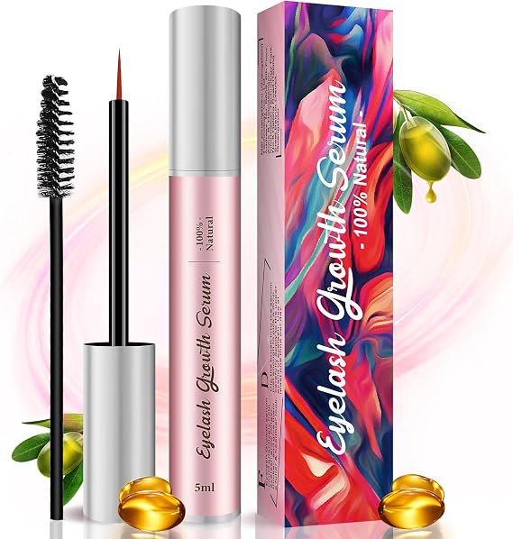 Eyelash Growth Serum: Lash Enhancing Serum with Advanced Formula to Boost Longer Fuller and Thicker Looking Lashes to Growth Stronger, Cruelty-Free Irritation Free Vegan 5ML