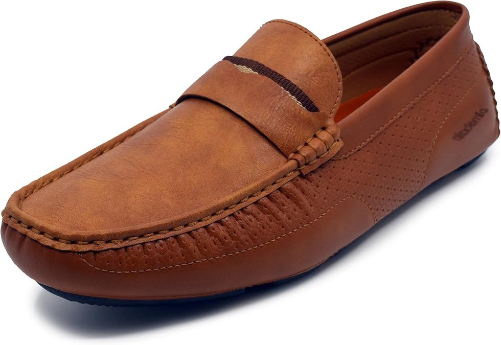 AKADEMIKS Men's Memory Foam Slip On Driving Loafers Stylish Moccasins | Casual Shoes
