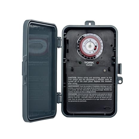 TORK TU40 Indoor/Outdoor Mechanical Appliance Timer, 40A, 120-277V