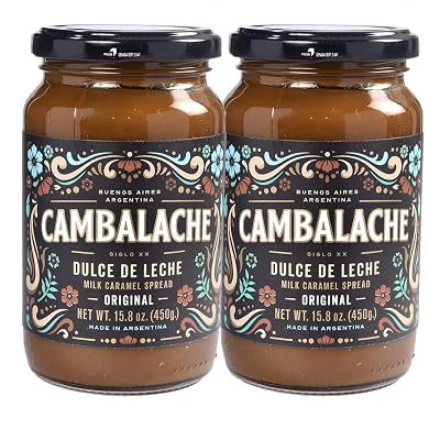 Cambalache Dulce de Leche Classic 450 gr – Caramel Spread, Homogeneous Consistency Ideal for Desserts and Breakfasts – Gluten Free 2 Pack